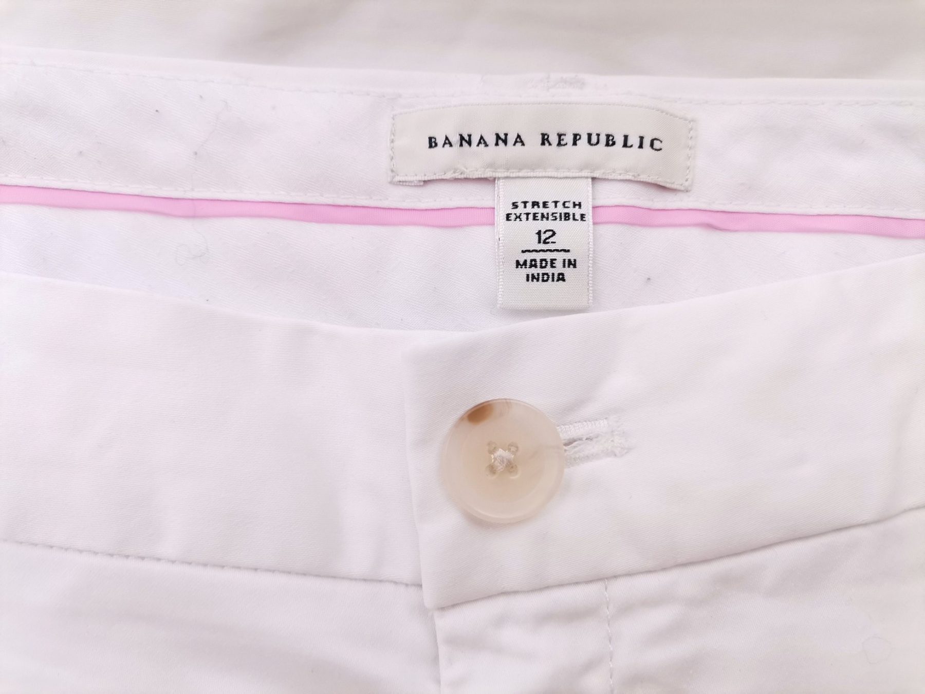 Banana Republic Stl 12 (40) Färg Vit Casual Byxor Material Bomull