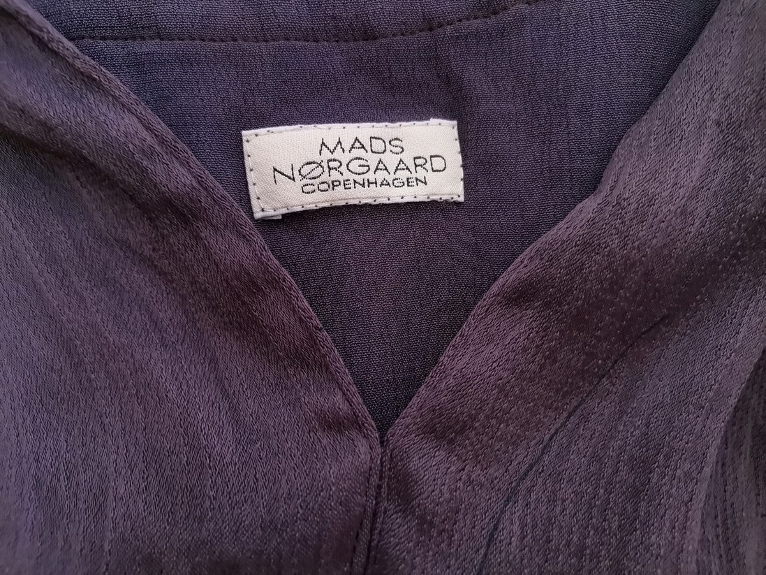 Mads Norgaard Copenhagen Stl M Färg Lila V-ringning Peplum Blus Kortärmad Material Viskos 100%