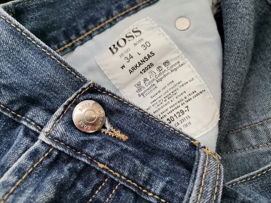 Hugo Boss Stl W34 L30 Färg Blå Material Bomull 100%