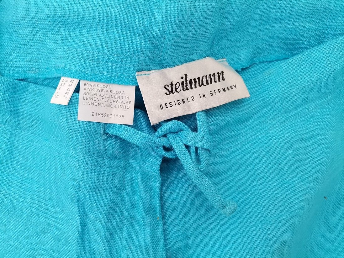 Steilmann Stl 42 Färg Blå Casual Byxor Material Viskos