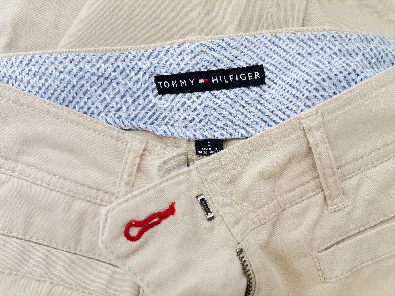 Tommy hilfiger Stl 2 (38) Färg Elfenben Eleganta Byxor