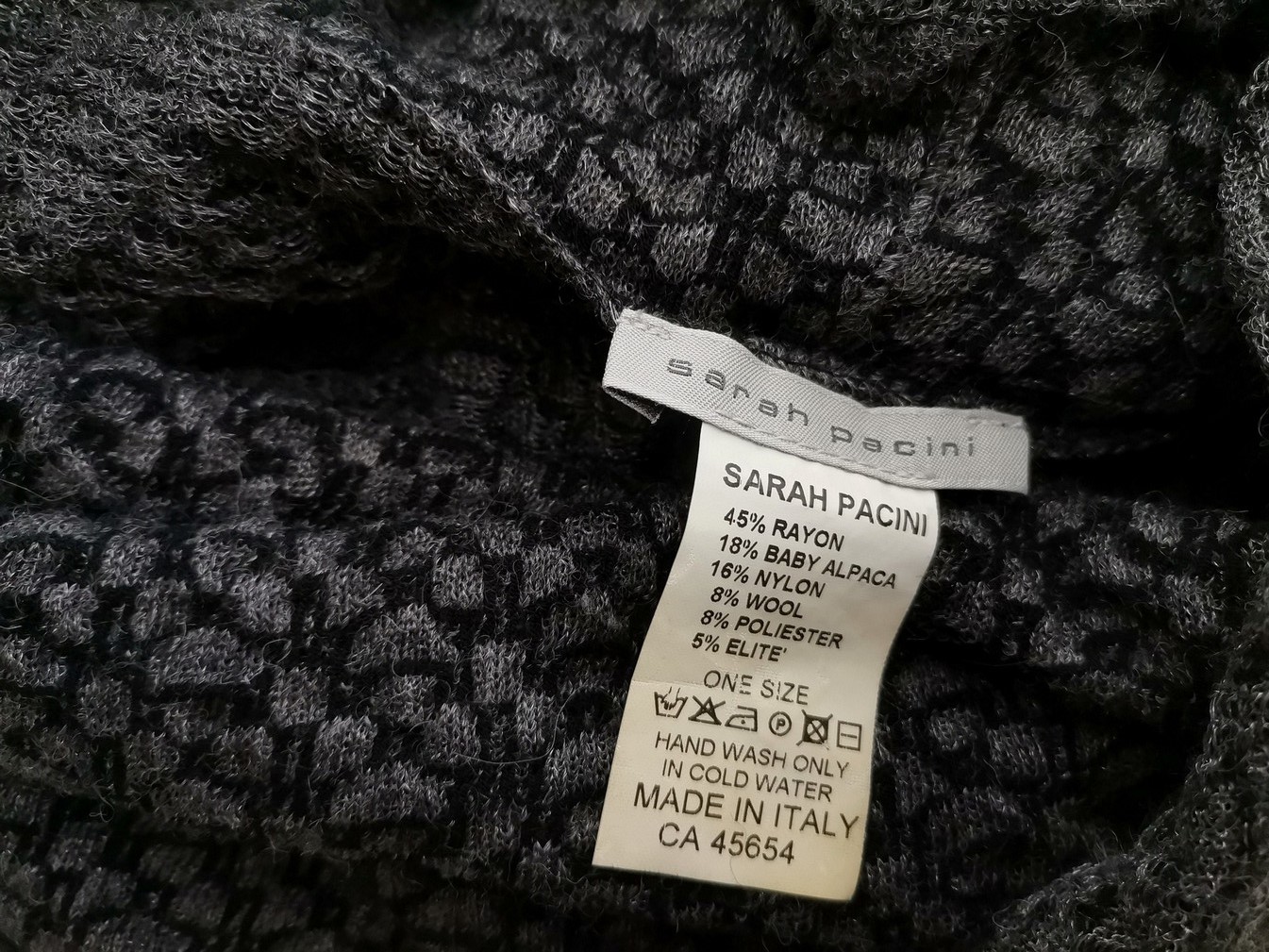 Sarah Pacini Stl ONE SIZE (42/44) Färg Grå Draperad Tröja Långärmad Material Rayon