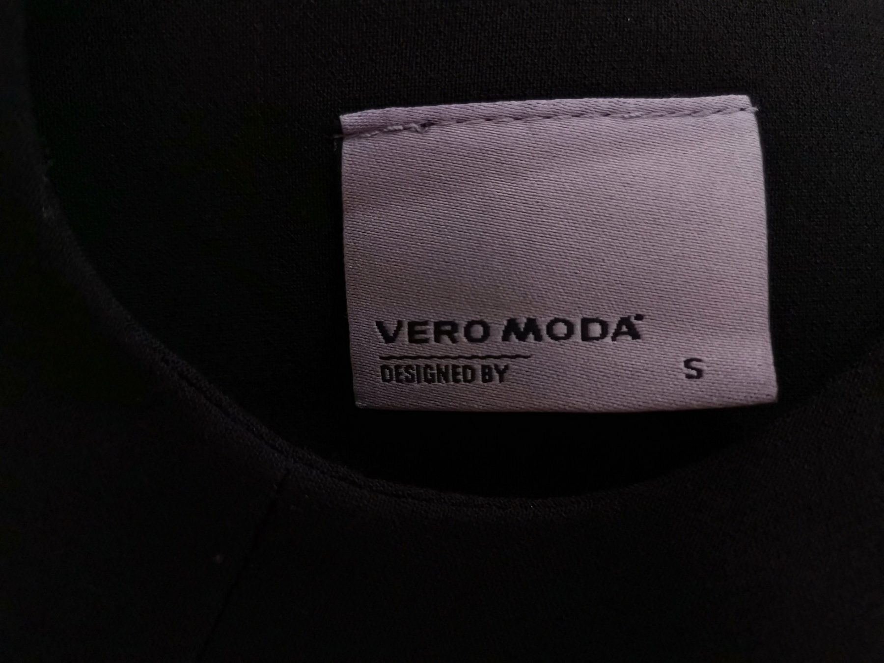 Vero moda Stl S Färg Svart U-ringning Penn Klänning Ärmlös Knälängd