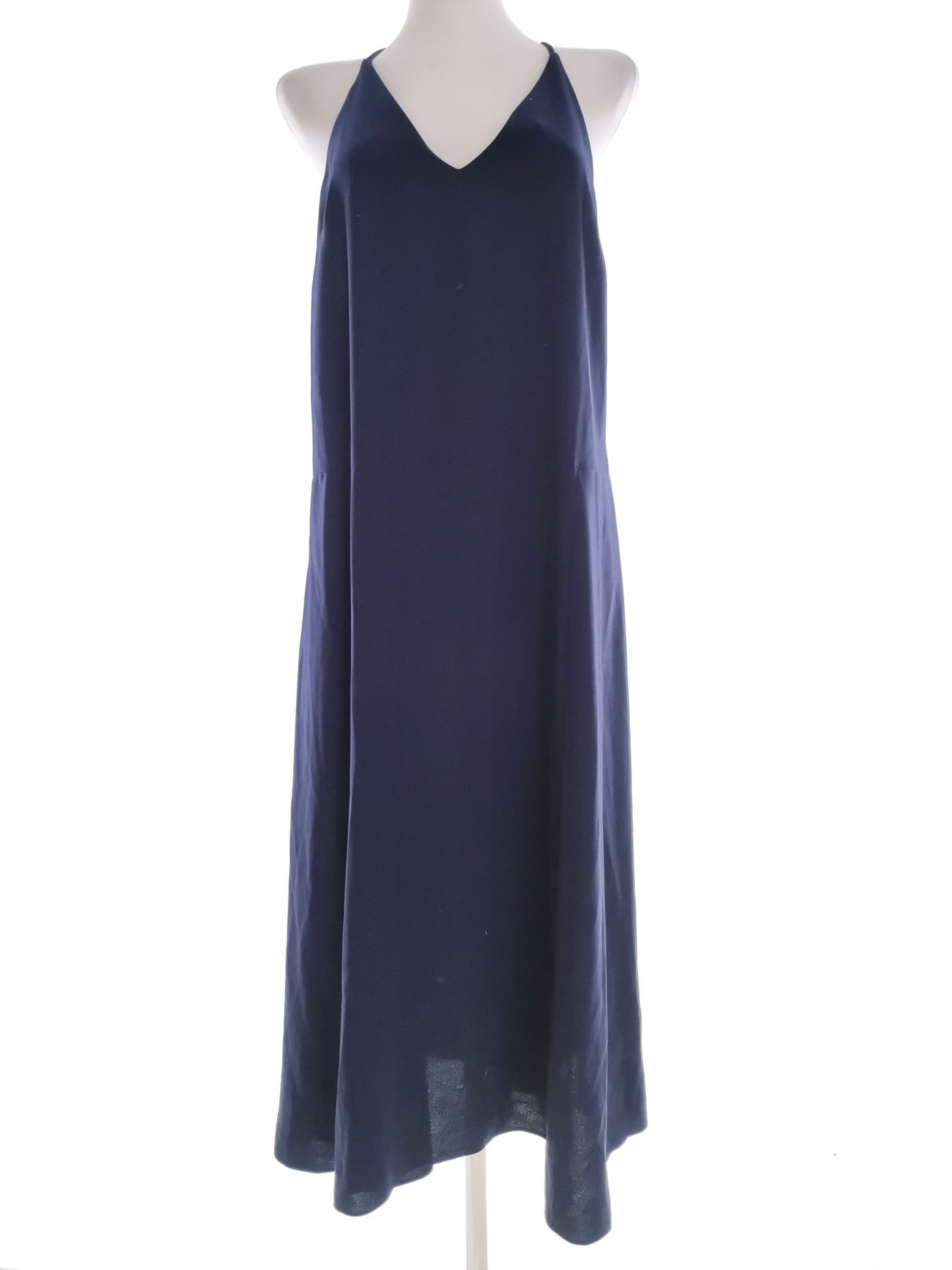 Topshop Stl 10 (38) Färg Marinblå Halter Maxi Klänning Ärmlös Lång