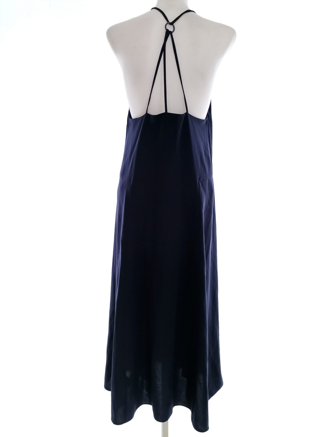 Topshop Stl 10 (38) Färg Marinblå Halter Maxi Klänning Ärmlös Lång