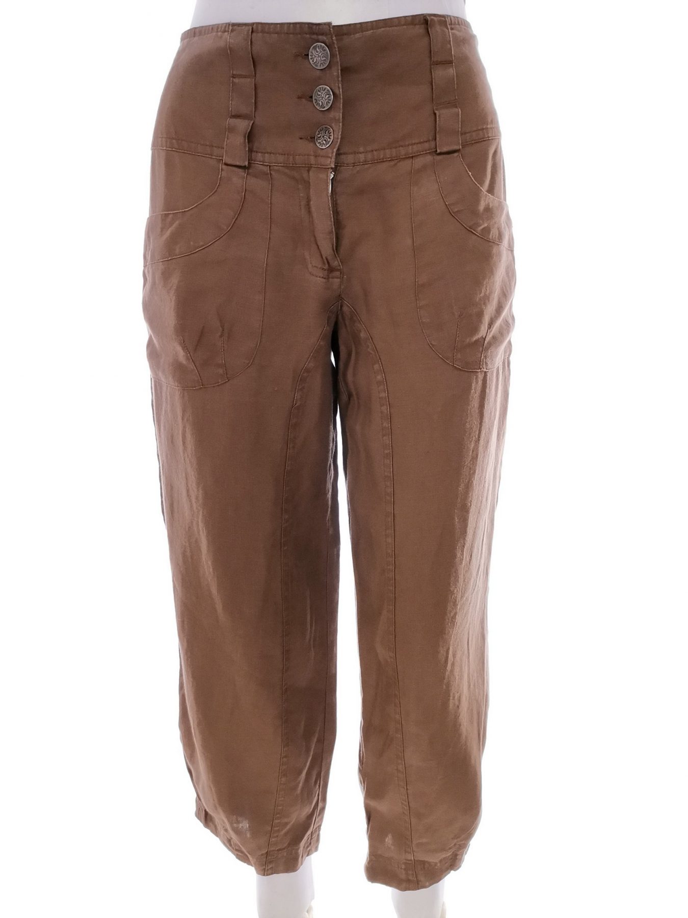 Soyaconcept Stl 36 Färg Brun Casual Byxor Material Lin 100%