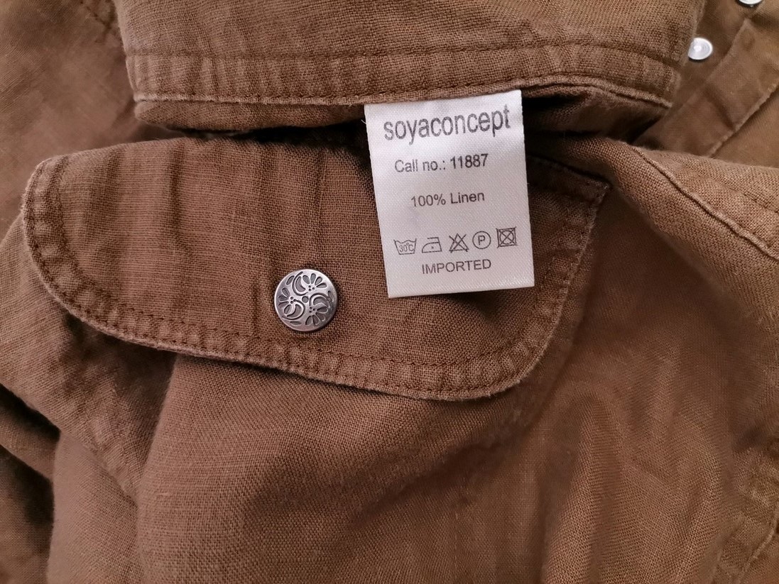 Soyaconcept Stl 36 Färg Brun Casual Byxor Material Lin 100%