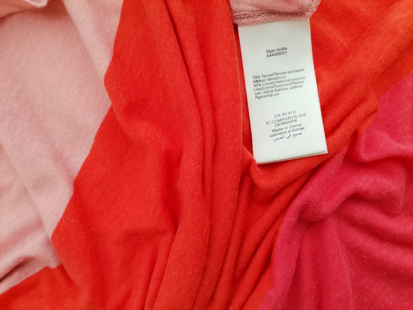 Jackpot Stl M Färg Rosa Rund urringning Tunika blus Kortärmad Material Tencel