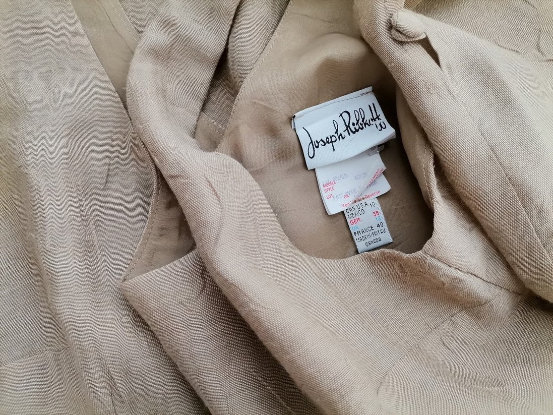 Joseph Ribkoff Stl 10 (38) Färg Beige Rund urringning Raka Klänningen Ärmlös Midi Material Rayon