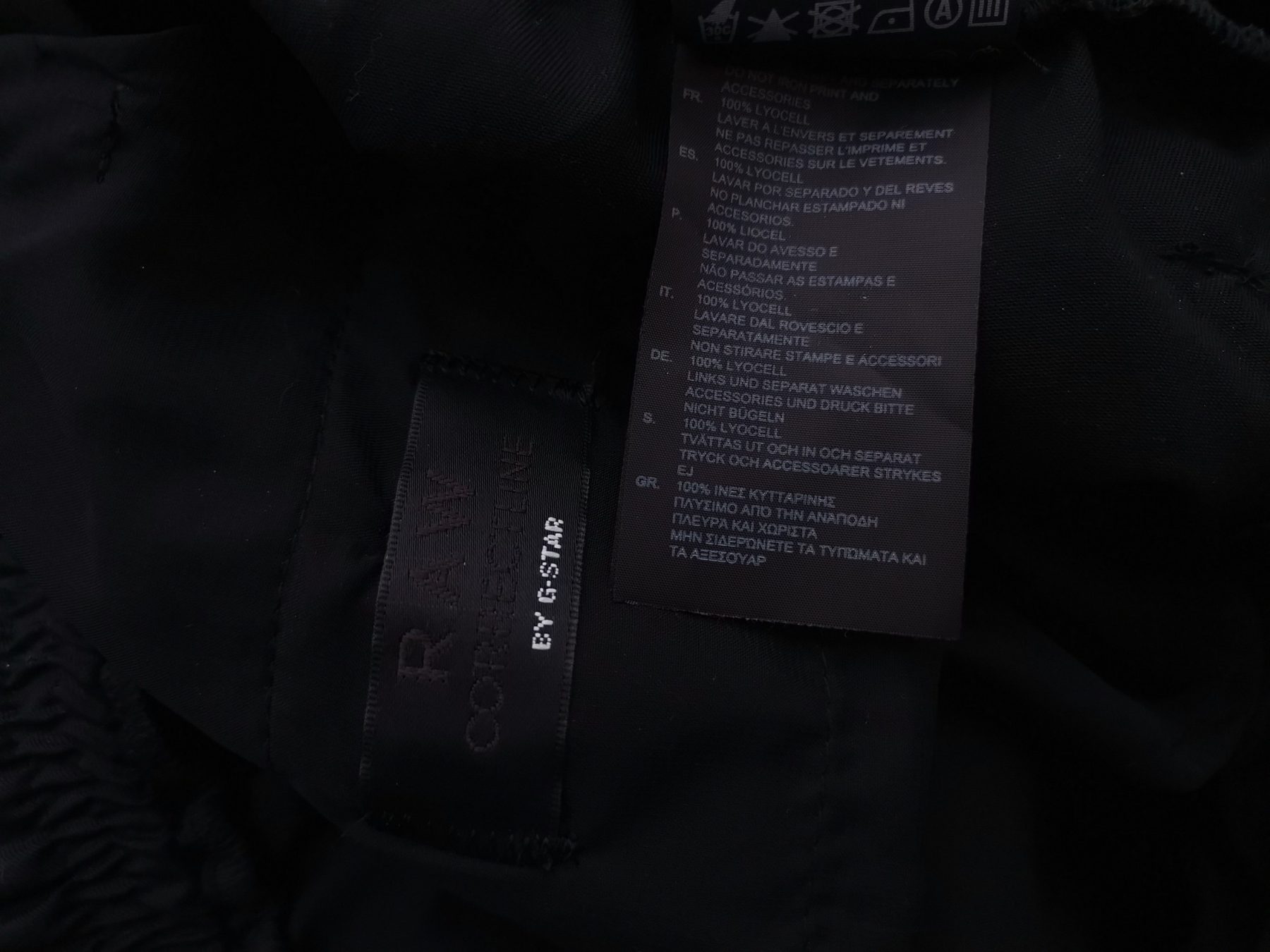 G-Star Raw Stl XS Färg Svart Hängselbyxor Ärmlös Material Lyocell 100%