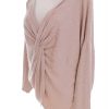 River island Stl 24 (50) Färg Beige Draperad Tunika blus Långärmad Material Viskos