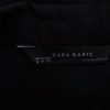 ZARA BASIC Stl M Färg Svart Krage Blus Långärmad Material Bomull