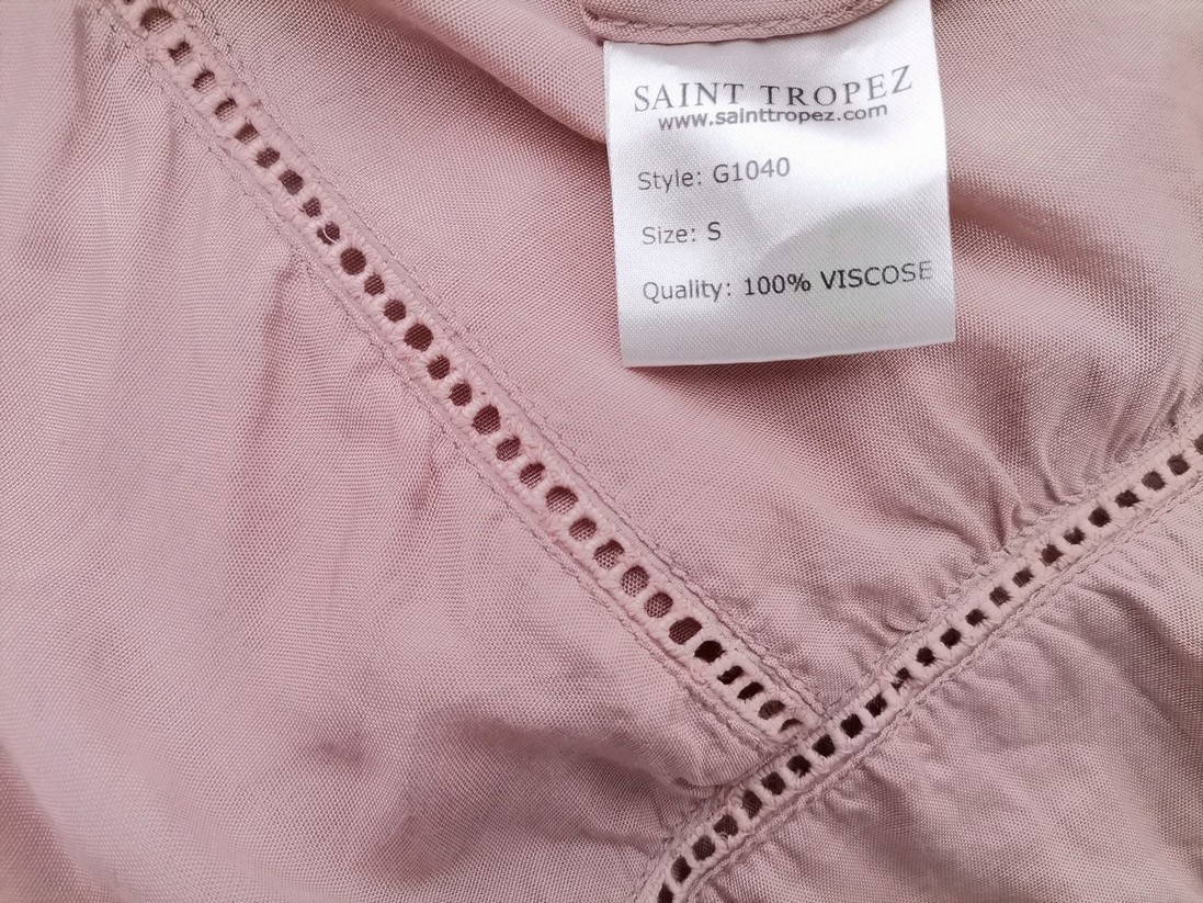 Saint tropez Stl S Färg Pudrig Rosa U-ringning Blus Ärmlös Material Viskos 100%