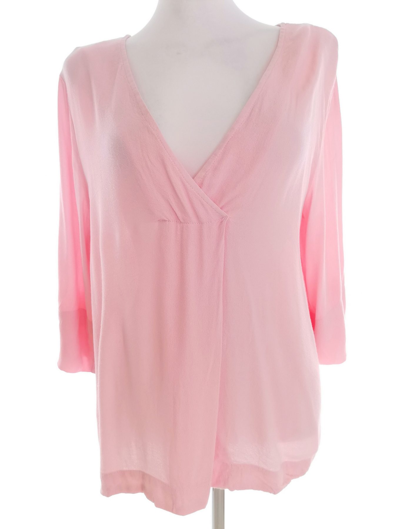 Flash Woman Stl M Färg Rosa V-ringning Blus ärm 3/4 Material Viskos 100%