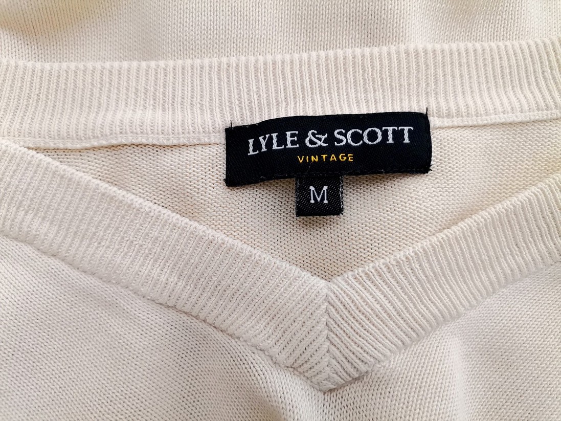 Lyle & Scott Stl M Färg Elfenben Herr Tröja Långärmad