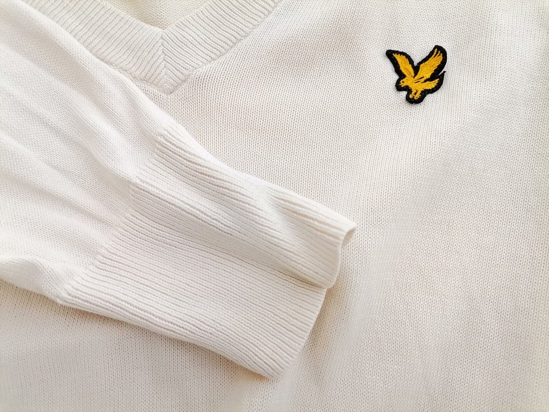 Lyle & Scott Stl M Färg Elfenben Herr Tröja Långärmad