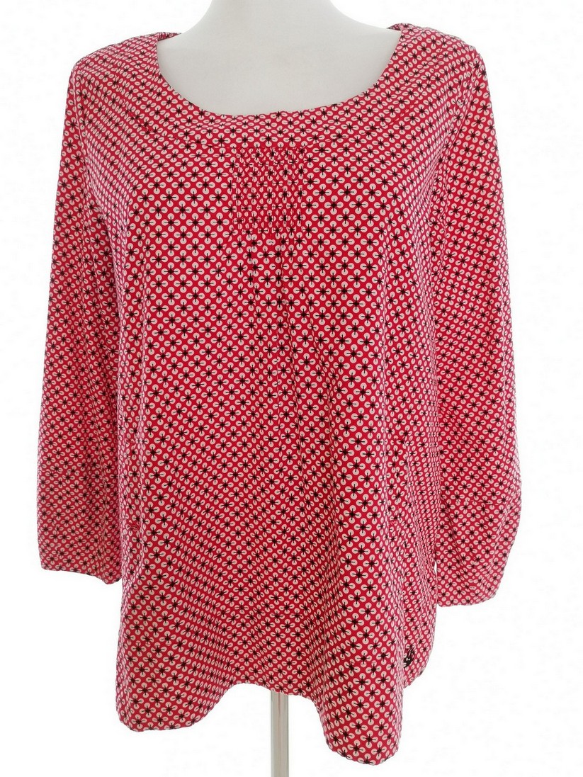 Roxy Stl M Färg Röd Rund urringning Blus ärm 3/4 Material Bomull 100%