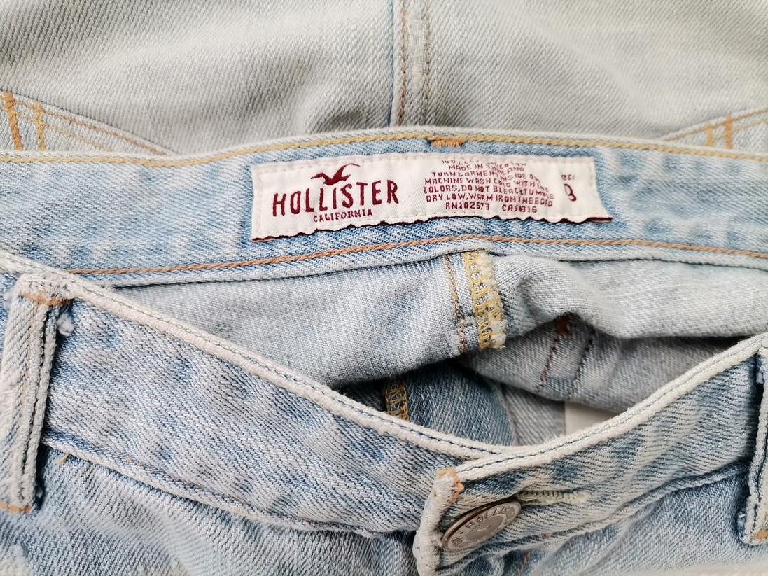 Hollister Stl 9 (44) Färg Blå Minikjol Kjol Kort Material Bomull 100%