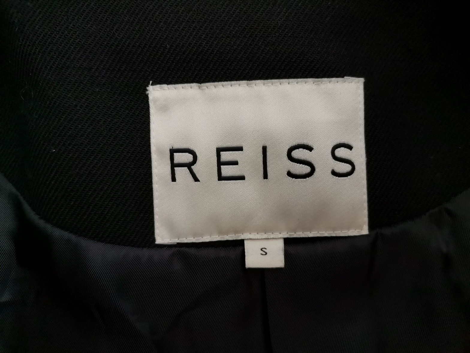 Reiss Stl S Färg Svart Kappa Långärmad