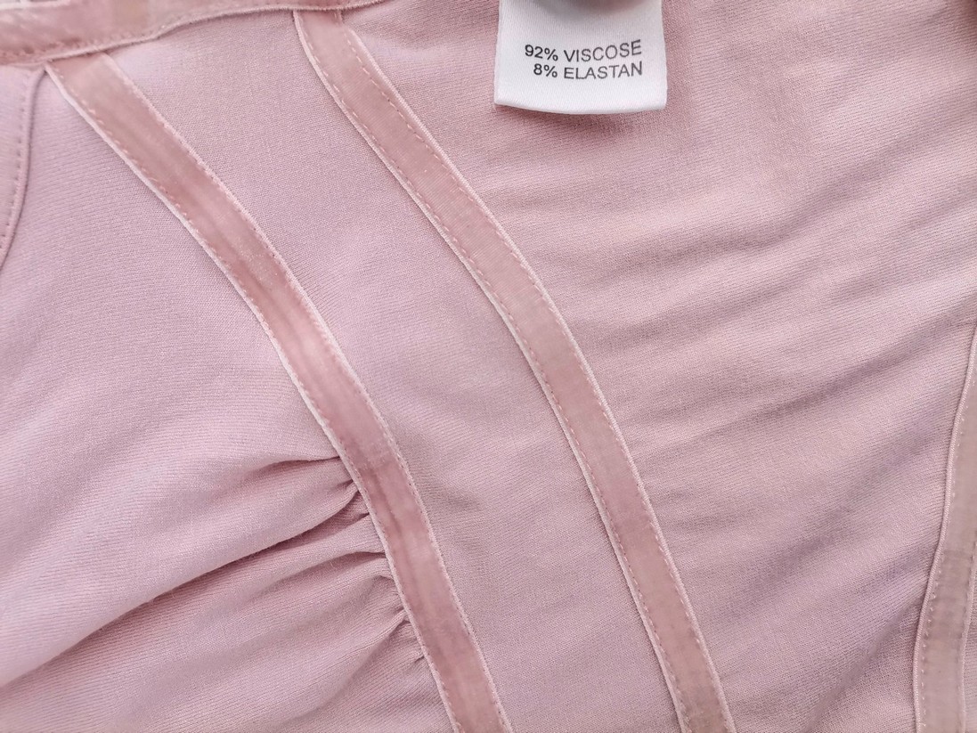 Reiss Stl L Färg Pudrig Rosa U-ringning Blus Ärmlös Material Viskos