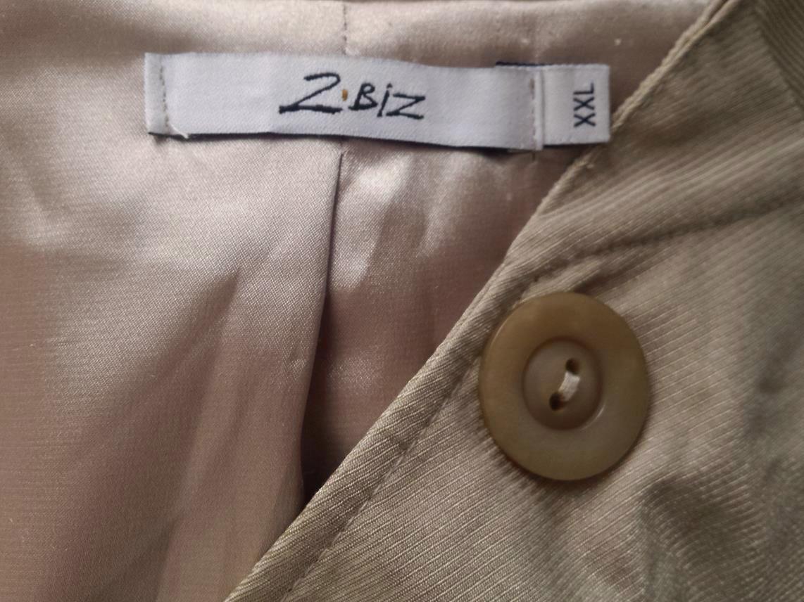 2 Biz Stl XXL Färg Beige Krage Kavaj med knappar Långärmad Material Bomull