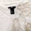 H&m Stl S Färg Elfenben V-ringning Blus ärm 3/4