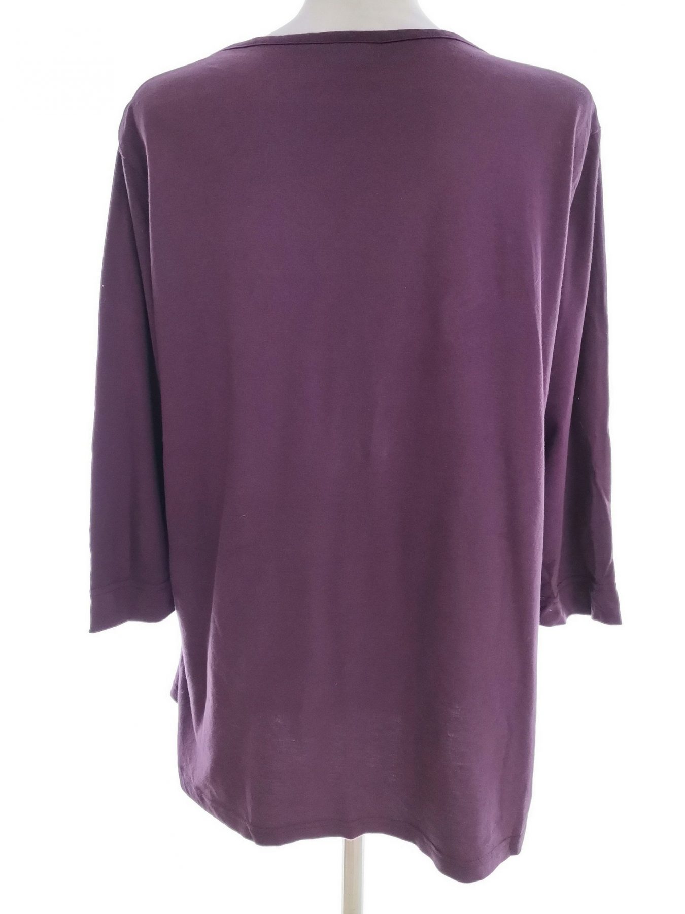 Isolde Stl XXL Färg Purpur Split Crew Neck Blus ärm 3/4 Material Bomull 100%