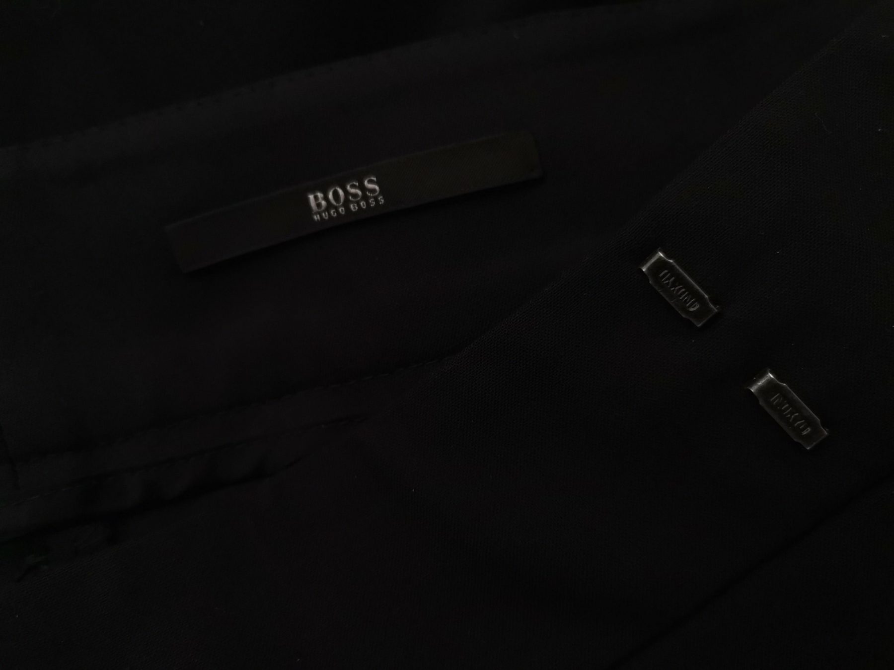 Hugo Boss Stl 36 Färg Marinblå Eleganta Byxor Material Jungfrulig ull