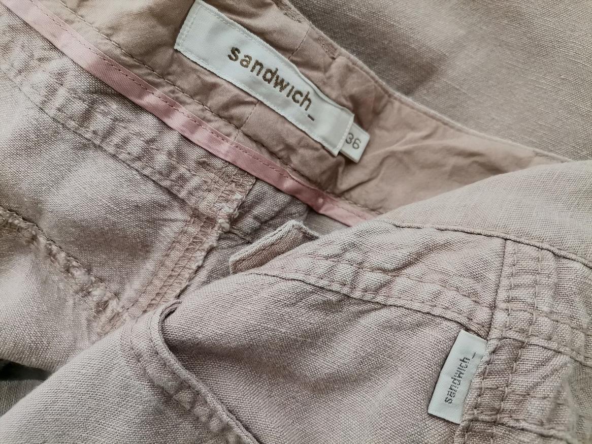 Sandwich Stl 36 Färg Beige Casual Byxor Material Lin