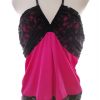 Morgan Stl 40 Färg Fuchsia Halter Blus Ärmlös