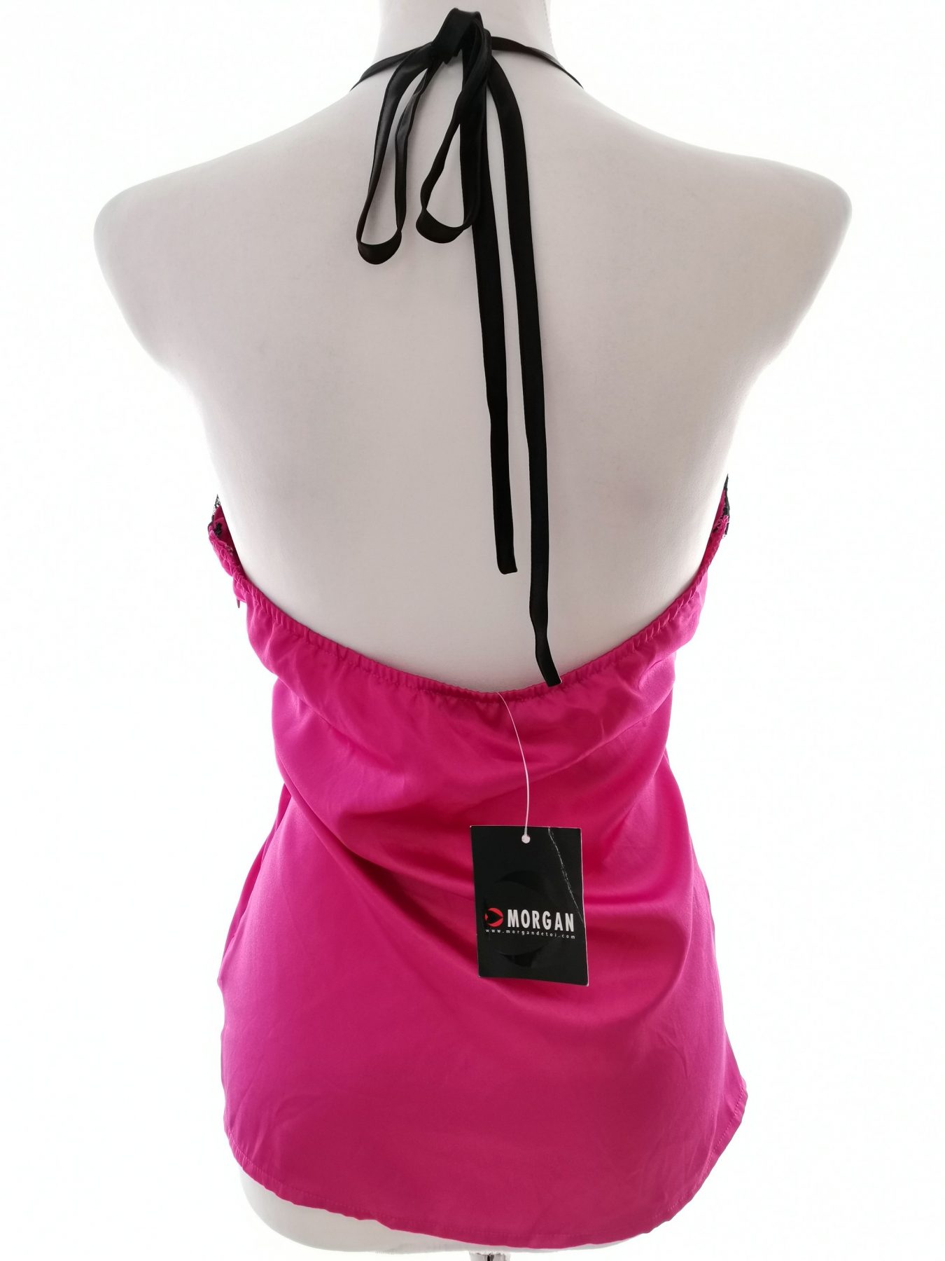 Morgan Stl 40 Färg Fuchsia Halter Blus Ärmlös