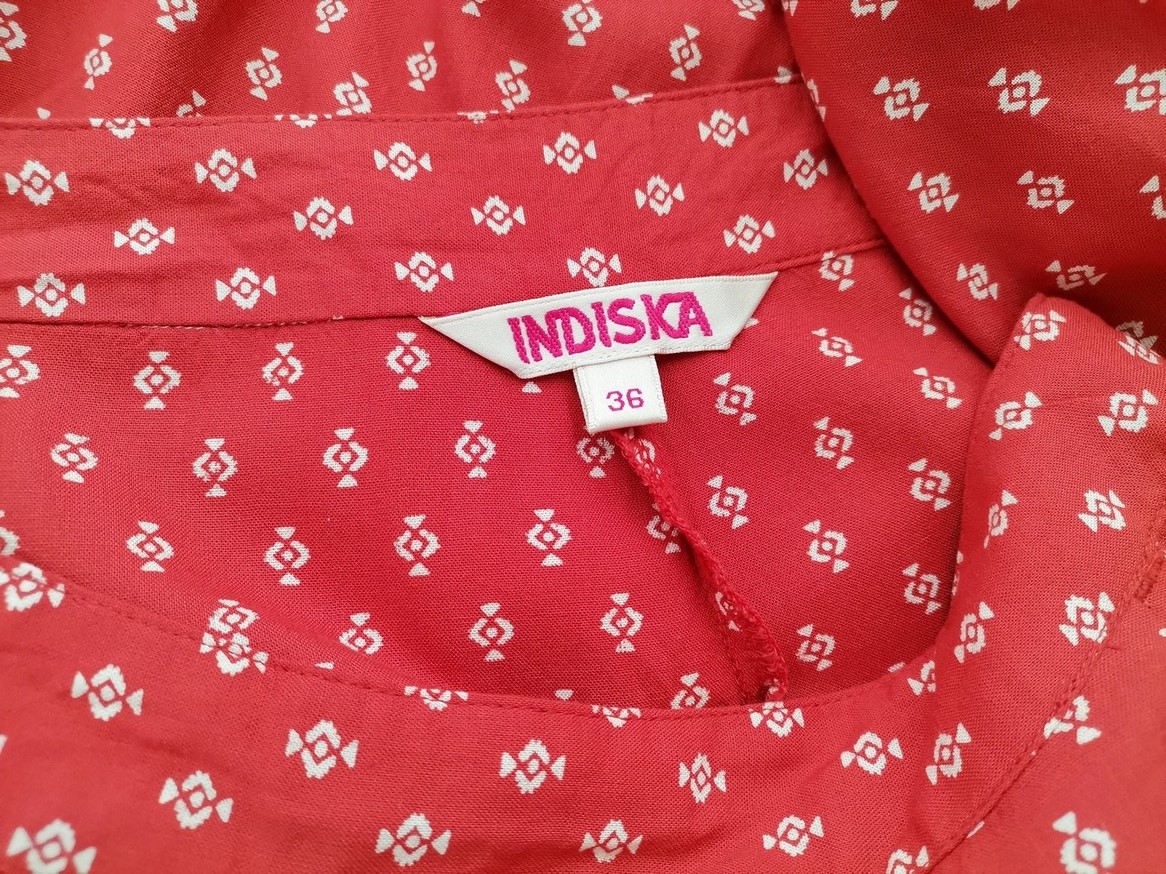 Indiska Stl 36 Färg Röd Casual Byxor Material Viskos 100%