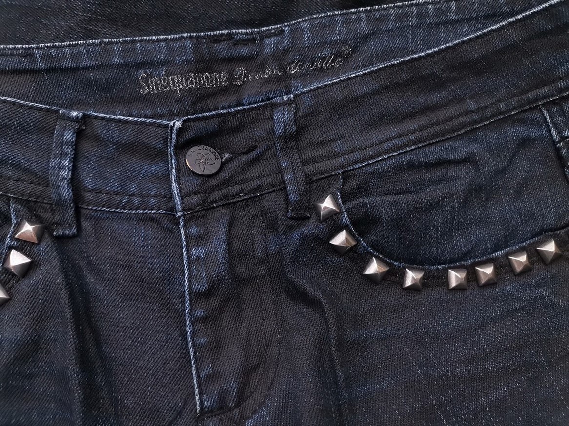 SINEQUANONE Stl 38 Färg Marinblå Jeans Material Bomull