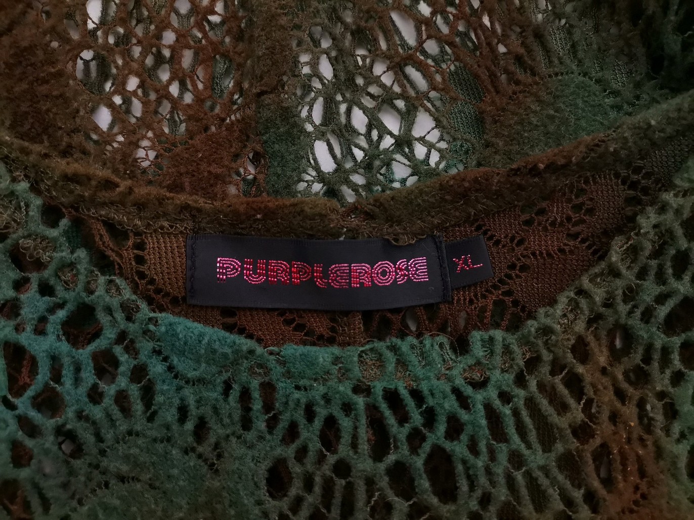 Purplerose Stl XL Färg Grön Rund urringning Tunika blus Ärmlös