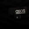 ASOS Stl 8 (36) Färg Svart Hjärtformad Penn Klänning Kortärmad Knälängd Material Viskos 100%