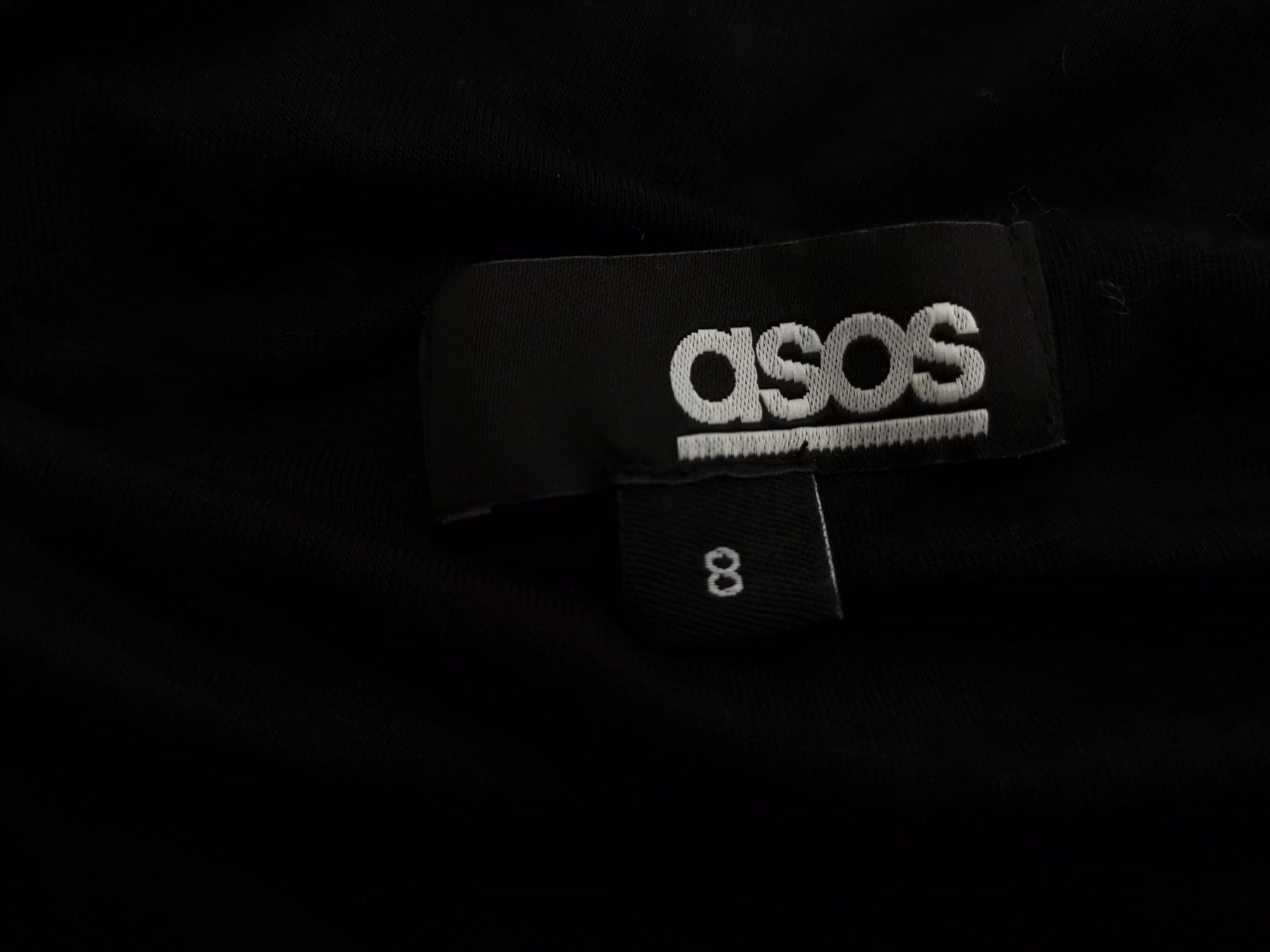 ASOS Stl 8 (36) Färg Svart Hjärtformad Penn Klänning Kortärmad Knälängd Material Viskos 100%