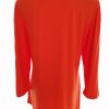 Soyaconcept Stl L Färg Orange Rund urringning Blus ärm 3/4 Material Lyocell