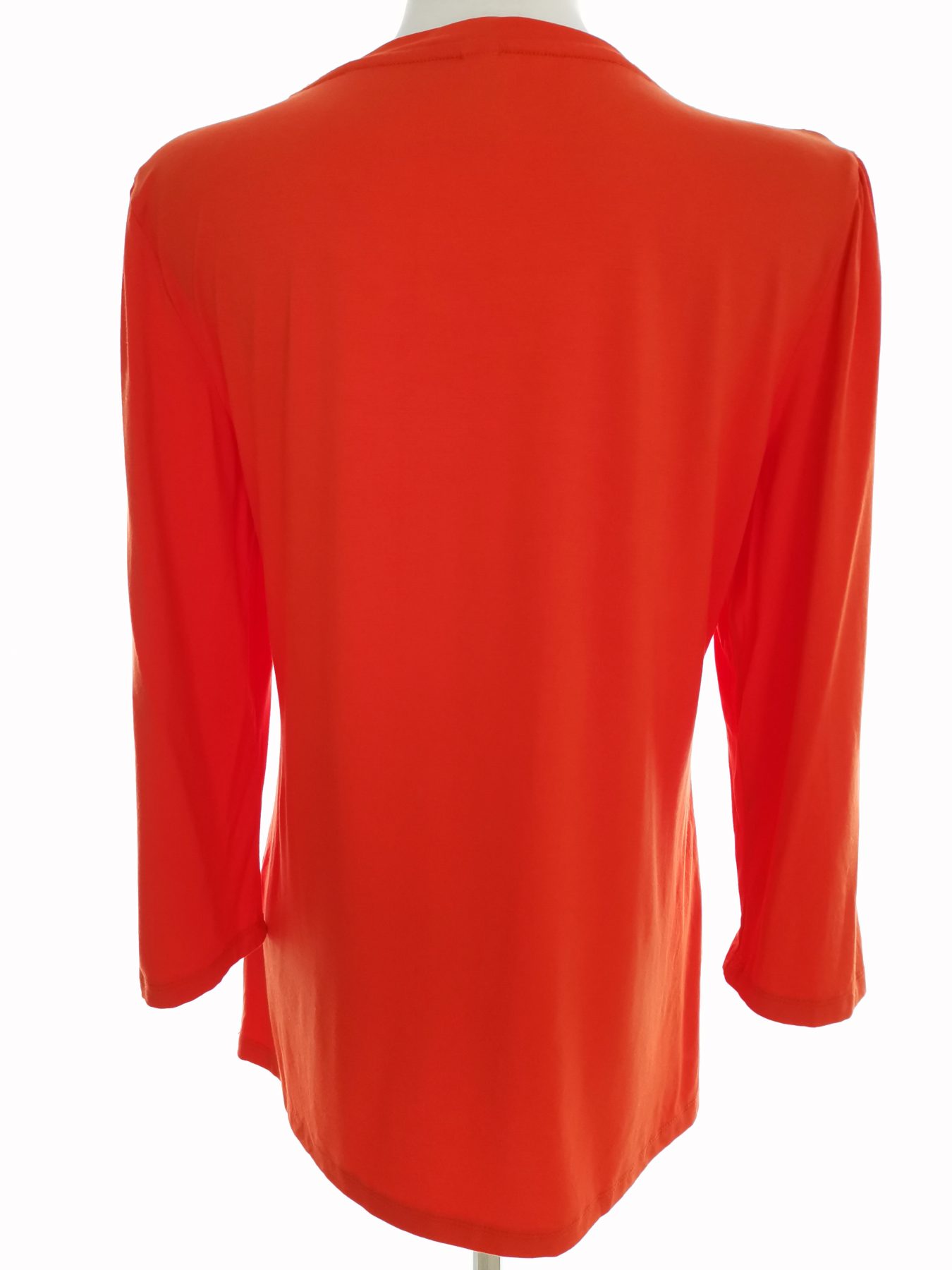 Soyaconcept Stl L Färg Orange Rund urringning Blus ärm 3/4 Material Lyocell