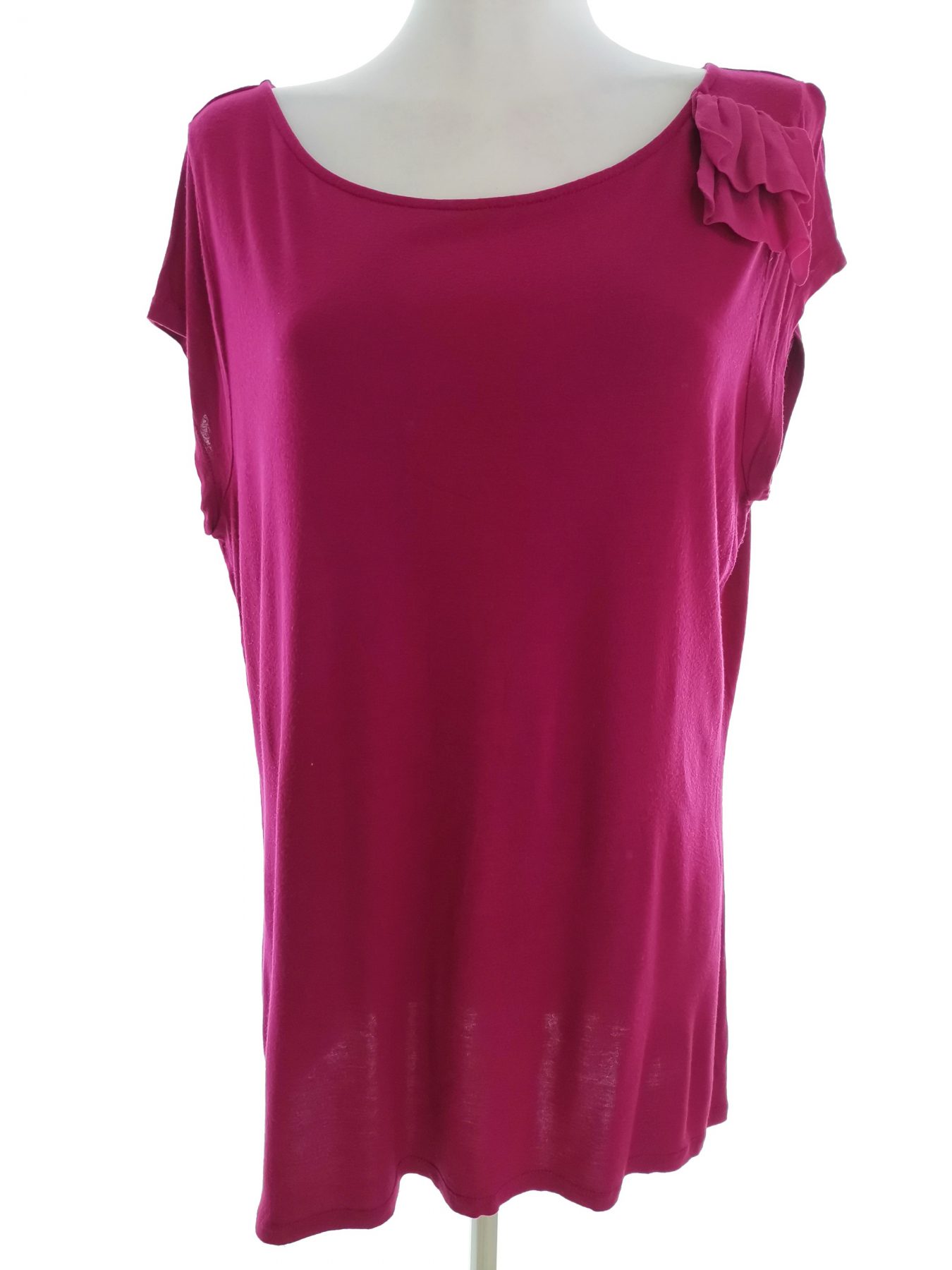 Laura ashley Stl 20 (46) Färg Fuchsia Båtringning Tunika blus Kortärmad Material Viskos 100%