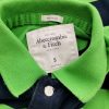 ABERCROMBIE & FITCH Stl S Färg Grön Ränder Krage Herr Polo Kortärmad Material Bomull 100%