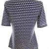 Karen MILLEN Stl 12 (40) Färg Lila Geometrisk Kvadratisk urringning Blus Kortärmad