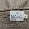 The Masai Stl M Färg Khaki Rund urringning Lång öppen kofta Långärmad Material Lin Finstickat