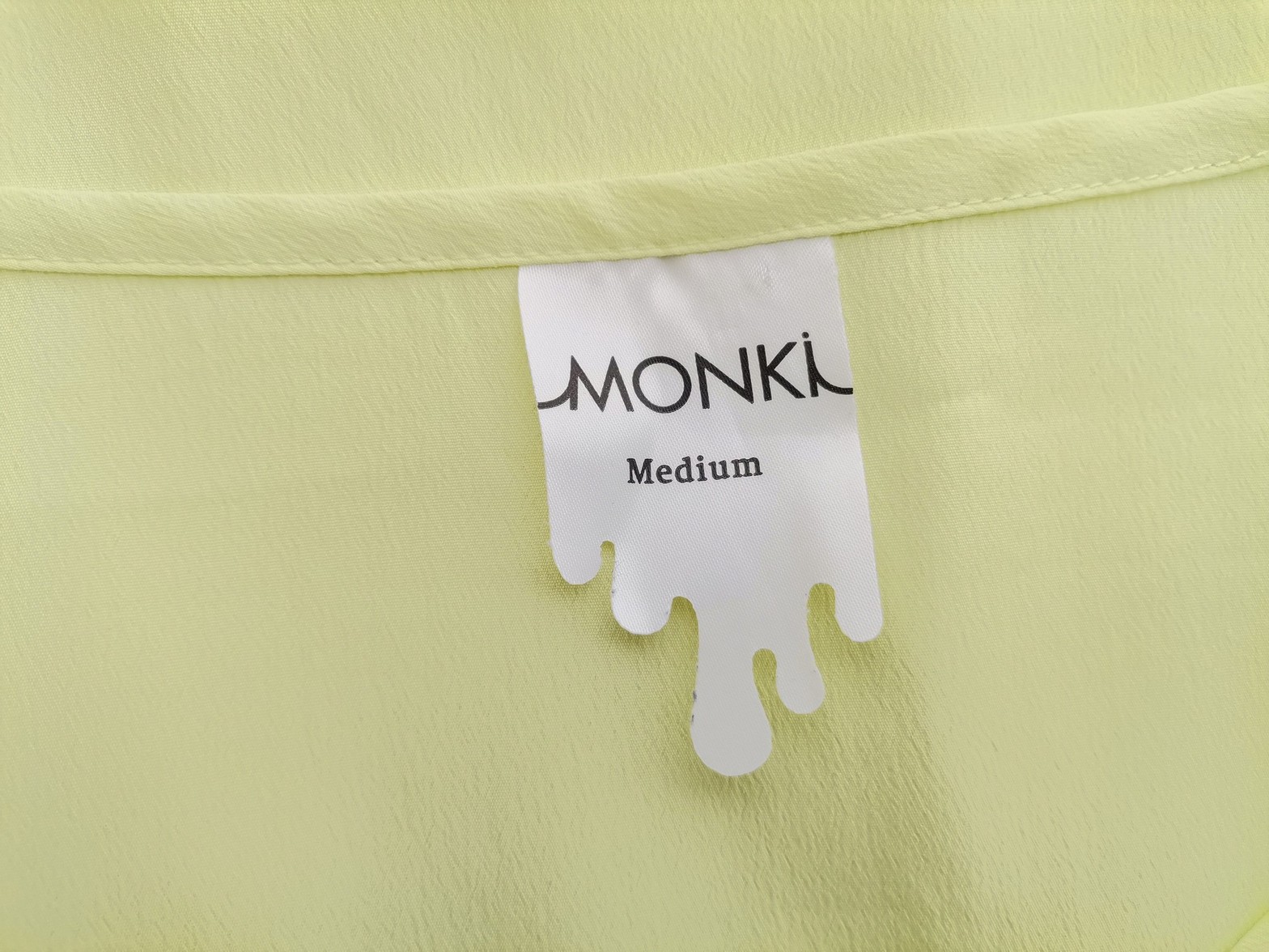 Monki Stl M Färg Cyan Rund urringning Blus Kortärmad