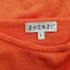 Zhenzi Stl L Färg Orange Rund urringning Tunika blus Långärmad Material Viskos 100%