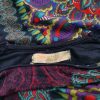 DESIGUAL Stl S Färg Marinblå Paisley Draperad Tunika blus Långärmad Material Viskos