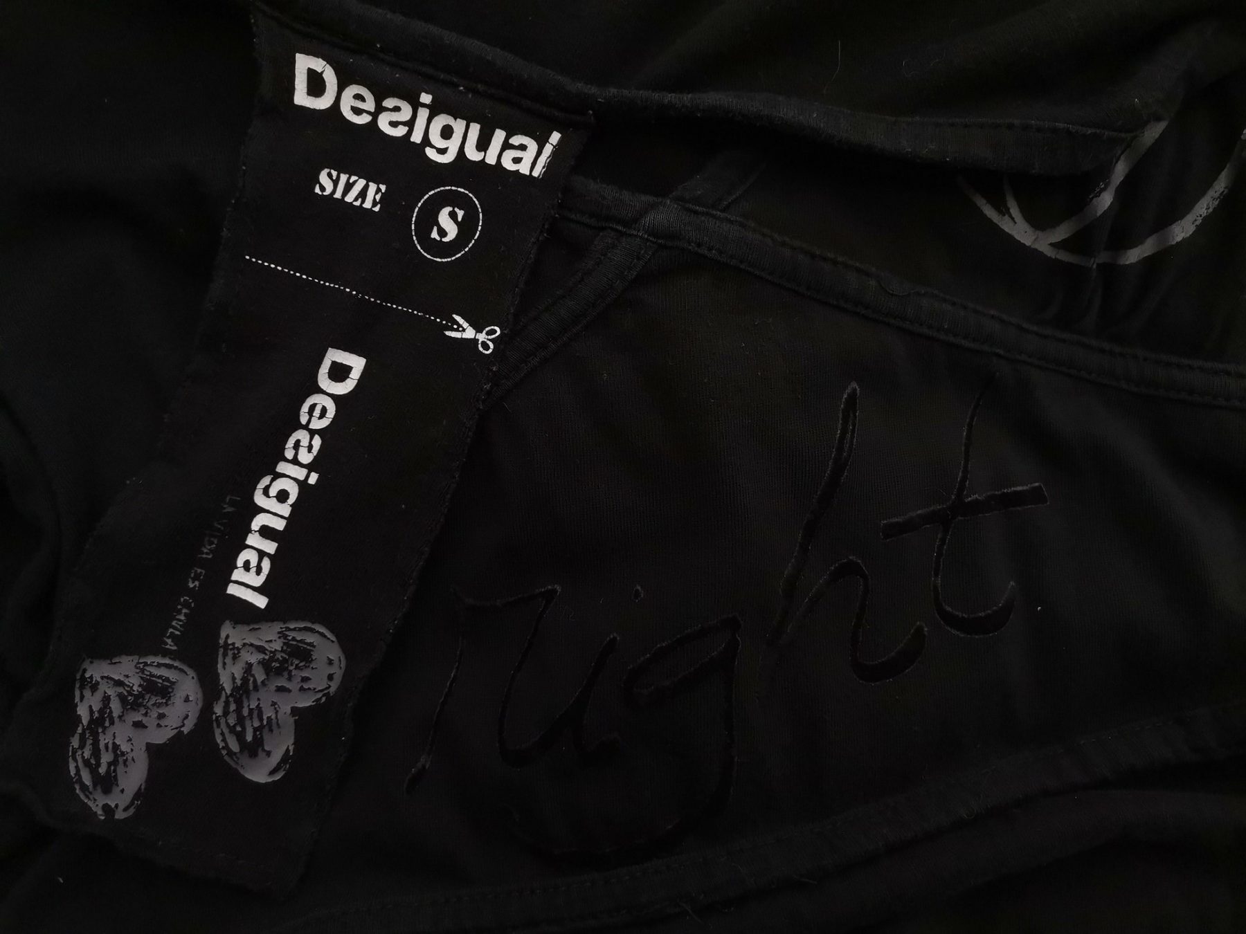 DESIGUAL Stl S Färg Svart V-ringning Stickad Klänning Långärmad Midi Material Bomull 100%