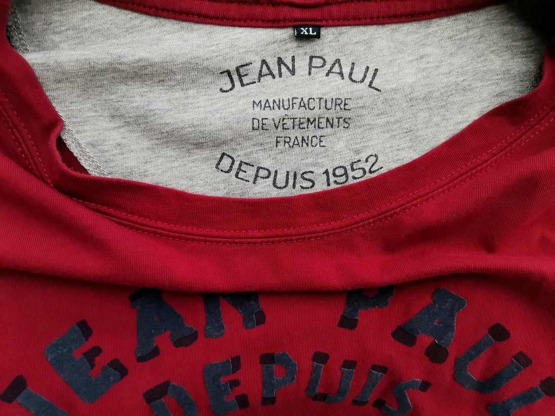 Jean paul Stl XL Färg Vinröd Herr T-shirt Kortärmad Material Bomull 100%