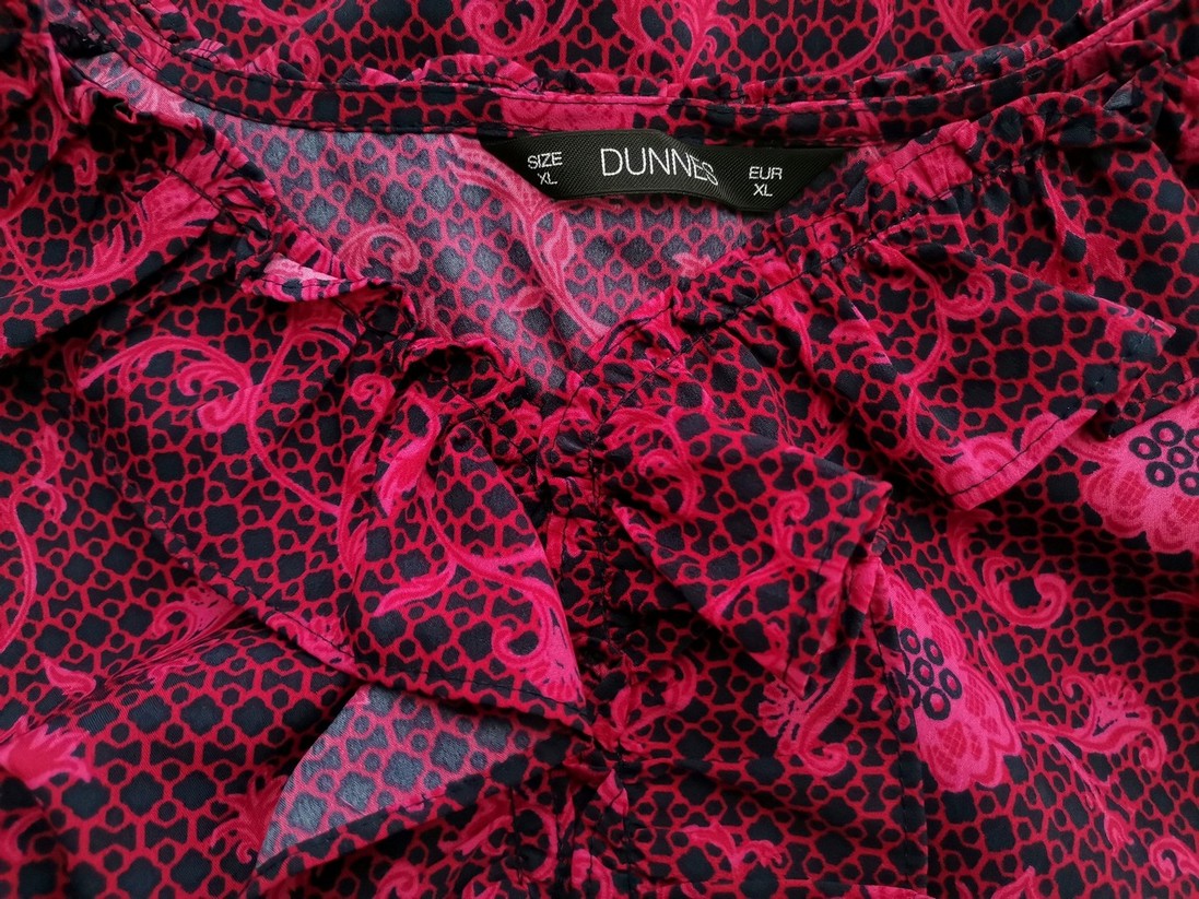 Dunnes Stl XL Färg Rosa V-ringning Blus ärm 3/4