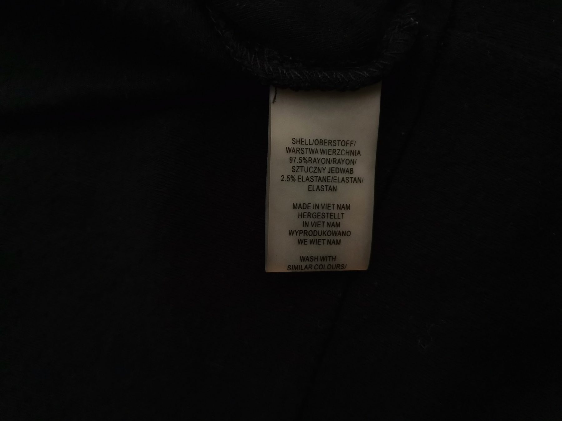 Vince Camuto Stl 8 (34) Färg Svart V-ringning Skal Klänning Kortärmad Knälängd Material Rayon