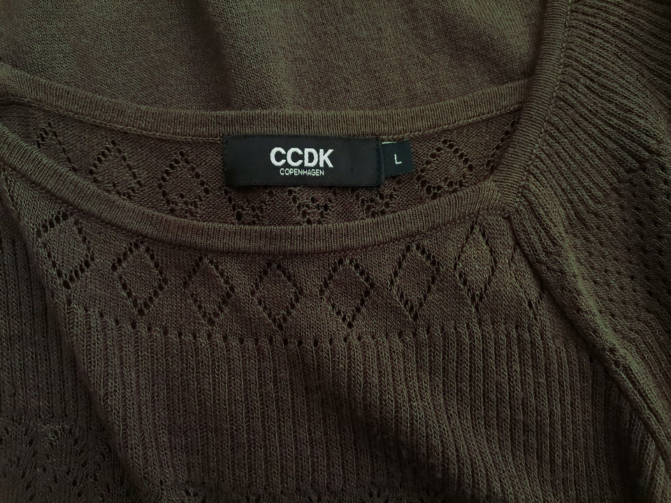 CCDK Stl L Färg Khaki Båtringning Stickad Klänning Kortärmad Lång Material Rayon